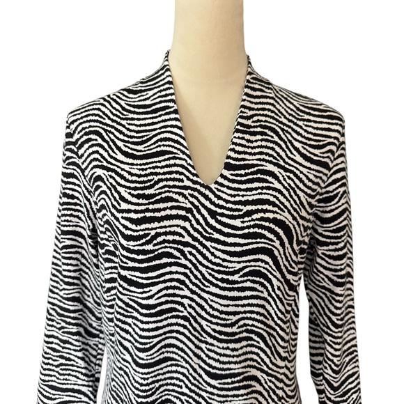 J. McLaughlin Ivana Catalina Cloth Zebra Print Dress Size Medium - Picture 2 of 12